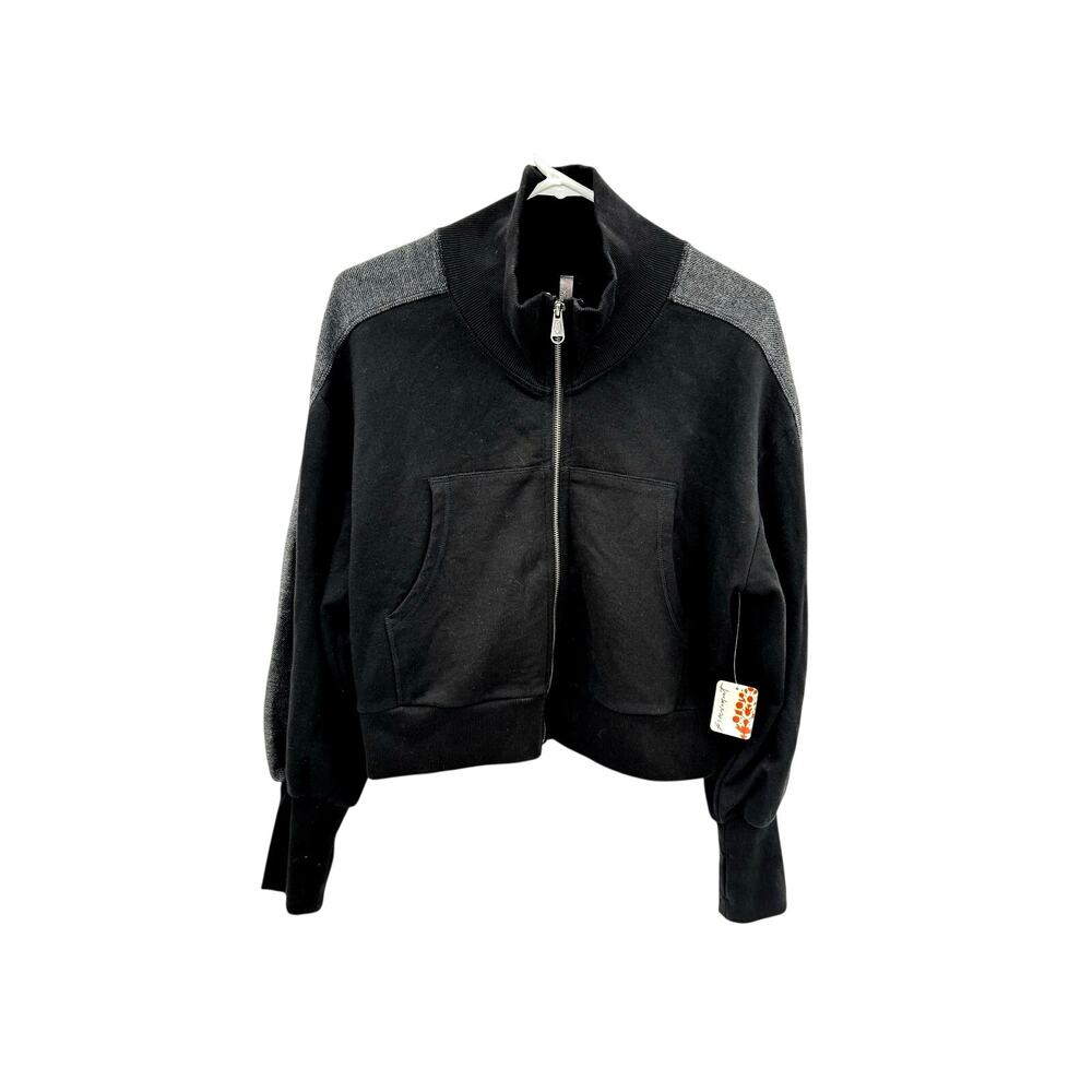 FP Movement Women's High Jump Zip Up Jacket Black Size XL